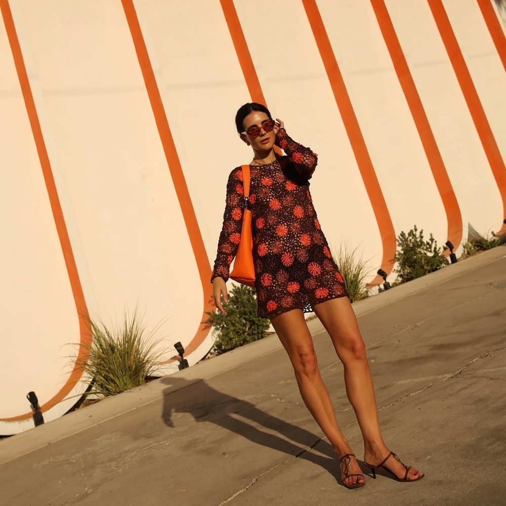 Zara Crochet Knit Mini Dress - Picture 3 of 14